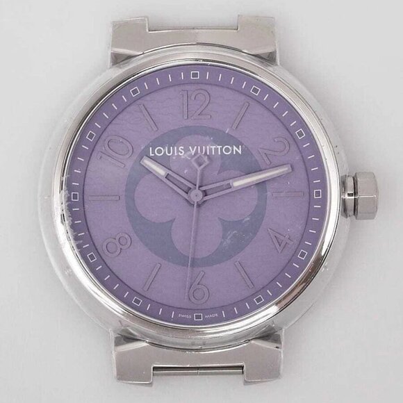 Louis Vuitton 41.5mm Stainless Steel and Lilac Swiss Quartz Tambour Watch Face - Picture 1 of 5